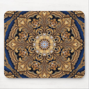 Blue Gold Decorative Mousepad