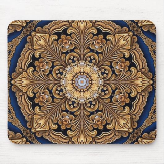 Blue Gold Decorative Mousepad (Vorne)