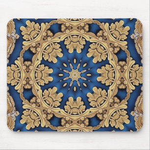 Blue Gold Decorative Mousepad
