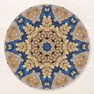 Blue Gold Decorative Paper Untersetzer