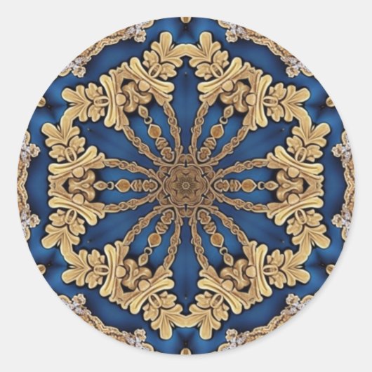 Blue Gold Decorative Sticker (Vorderseite)