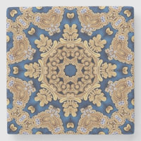 Blue Gold Decorative Stone Untersetzer