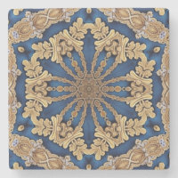 Blue Gold Decorative Stone Untersetzer