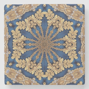Blue Gold Decorative Stone Untersetzer