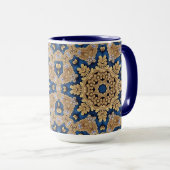 Blue Gold Decorative Tasse (VorderseiteRechts)