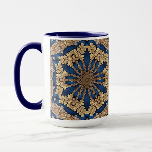 Blue Gold Decorative Tasse (Links)