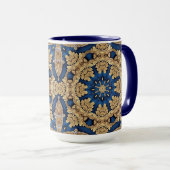 Blue Gold Decorative Tasse (VorderseiteRechts)