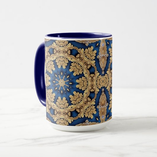 Blue Gold Decorative Tasse (Vorderseite Links)