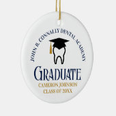 Blue Gold Dental School Abschluss Weihnachten Keramik Ornament (Rechts)