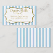 Blue Gold Diaper Raffle Baby Duschkarten Boy Begleitkarte (Vorne/Hinten)