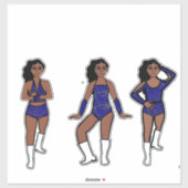 Blue Gold Dots #1 Aufkleber (Blatt)