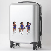 Blue Gold Dots #1 Aufkleber (Koffer)