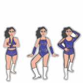 Blue Gold Dots #2 Aufkleber (Vorderseite)