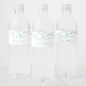 Blue Gold Dots Baby Dusche Wasser Flasche Etikett (Flaschen)