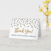 Blue Gold Dots Mitarbeiter Wertungskarte Karte (Gelbe Blume)