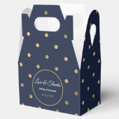 Blue Gold Dots Muster Birthday Gevor Box Geschenkschachtel (Geöffnet)