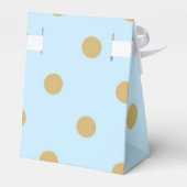 Blue & Gold Dots Royal Crown Gastgeschenk Boxes Geschenkschachtel (Rückseite)