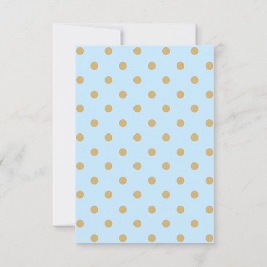 Blue & Gold Dots Royal Crown Prince Dankeschön Kar Dankeskarte (Rückseite)