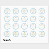 Blue & Gold Dots Royal Crown Prince Party Stickers (Blatt)