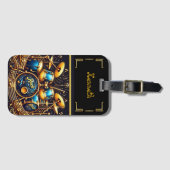 Blue & Gold Drum Set Gepäckanhänger (Vorderseite (Horizontal))