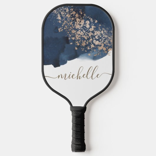 Blue Gold Dust Pickleball Paddle (Vorderseite)