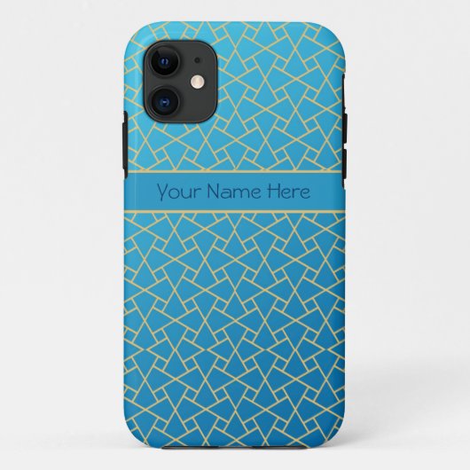 Blue Gold-Effekt des islamischen Musters: Fall iPh Case-Mate iPhone Hülle (Rückseite)