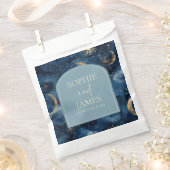 Blue Gold Elegant Celestial Starry Sky Wedding Geschenktütchen (Ausgeschnitten)