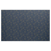 Blue Gold Elegant Fabric Crafting Pattern Stoff (Fat Quarter (45,7 x 55,9 cm))