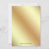 Blue Gold Elephant Indian Birthday Party Einladung (Rückseite)