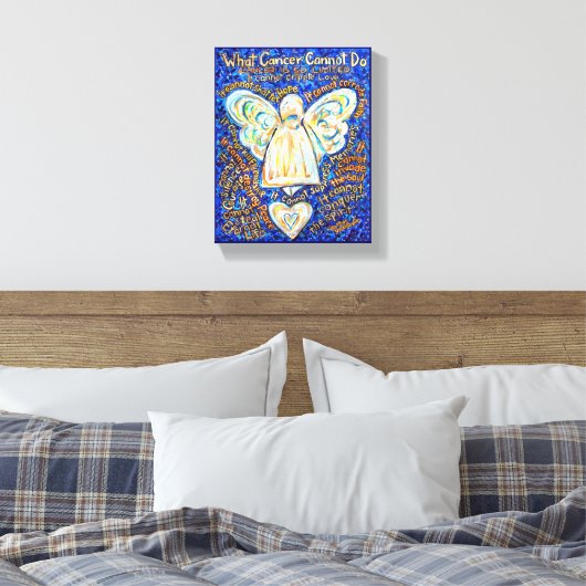 Blue Gold Engel Was Krebs nicht tun kann Leinwand (Insitu (Schlafzimmer))