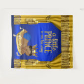 Blue Gold Ethnic Prince Baby Duschablagen Wandteppich (Vorderseite (Horizontal))