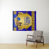 Blue Gold Ethnic Prince Baby Dusche Hintergrund Wandteppich (Beispiel (Horizontal))