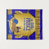 Blue Gold Ethnic Prince Baby Dusche Hintergrund Wandteppich (Vorderseite (Horizontal))