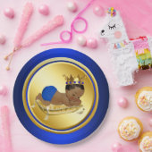 Blue Gold Ethnic Prince Baby Duschpapier Teller (Party)