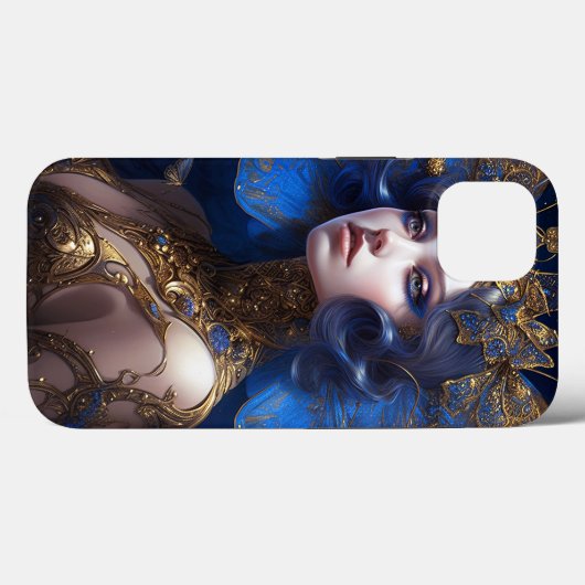 Blue Gold Fairy Fantasy Art Case-Mate iPhone Hülle (Rückseite (Horizontal))