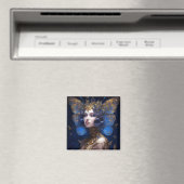 Blue Gold Fairy Fantasy Art Magnet (In Situ (Geschirrspüler))