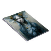 Blue Gold Fairy Fantasy Art Notebook Notizblock (Rechte Seite)