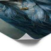 Blue Gold Fairy Fantasy Art Poster (Ecke)