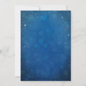 Blue Gold Fairy Tale Burg Sparkle Süß 16 Einladung (Rückseite)