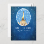 Blue Gold Fairy Tale Burg Wilhelm Tell Postkarte (Vorne/Hinten)