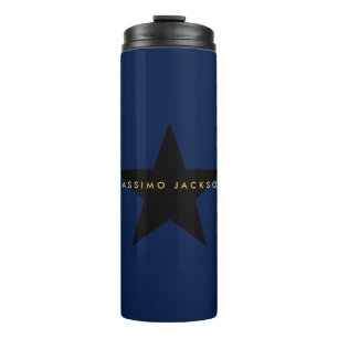 Blue Gold Farben Professionell Trendige Schwarze S Thermosbecher