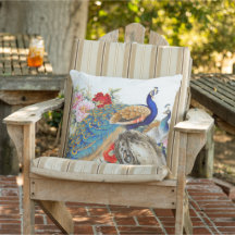 Blue Gold Feather Peacock Bird Blumengarten