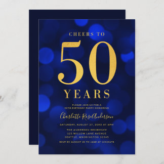 Blue Gold feiert 50 Jahre Geburtstagsparty Einladung