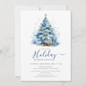 Blue Gold Festival Festlich Festlich Abendessen Pa Einladung (Vorderseite)