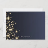 Blue Gold Festive Corporate Feier Einladung (Rückseite)