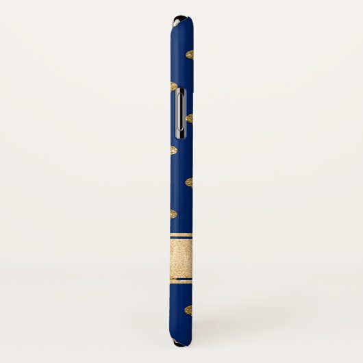 Blue, Gold Fleur-de-lis Case-Mate iPhone X Case (Hinten/Rechts)