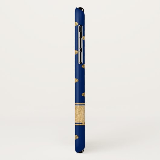 Blue, Gold Fleur-de-lis Case-Mate iPhone X Case (Hinten/Links)