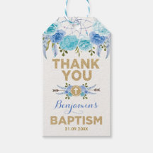 Blue Gold Floral Dreamcatcher Taufe Christening