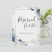 Blue Gold Floral reserviert für die Familie der Br (Stehend Vorderseite)