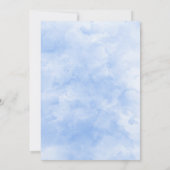 Blue Gold Floral Watercolor Brautparty Einladung (Rückseite)